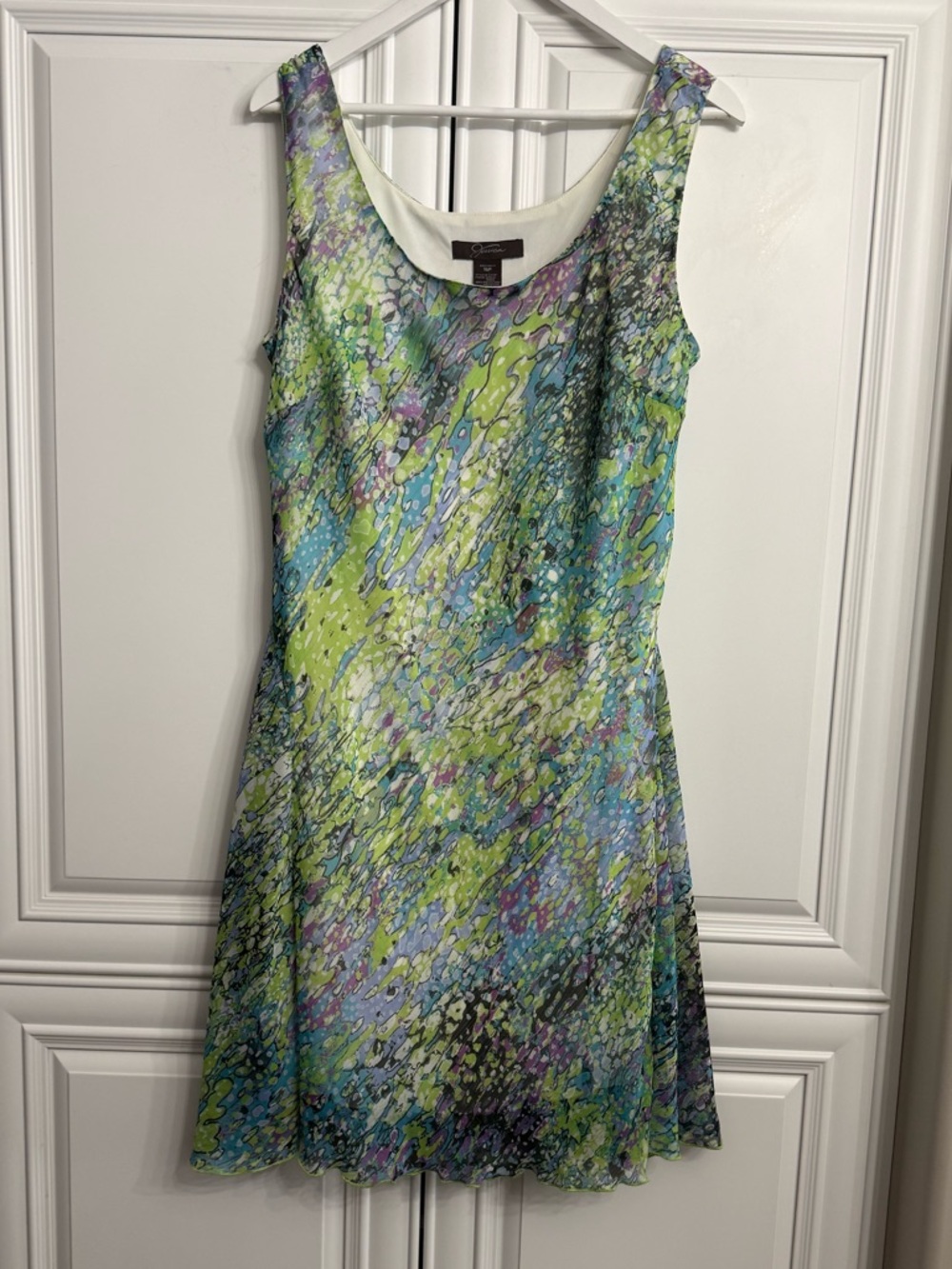 VTG Jessica Size Petite 16P Sleeveless Fit& Flare Midi Length Scoop Neck Dress